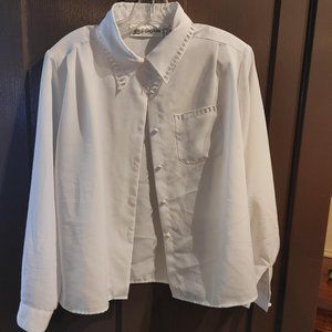 Yves St Clair Petites long sleeve white blouse